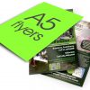 Image showing the A5 Double Sided Flyers in blacks and greens