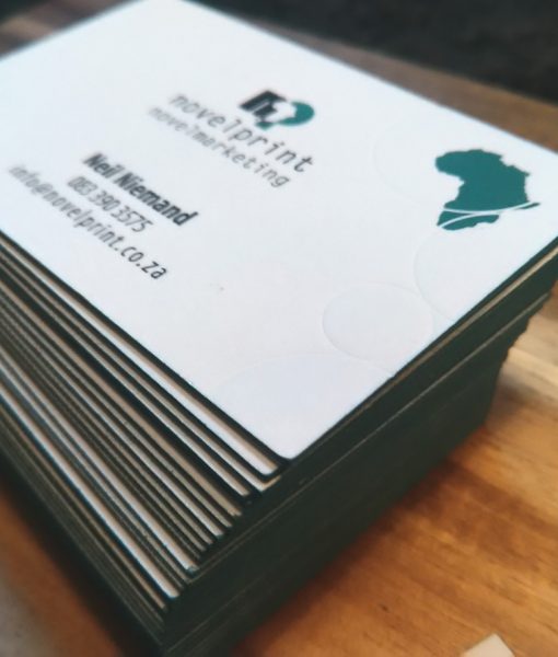 Super Premium Business Cards showing 600gsm thick business cards