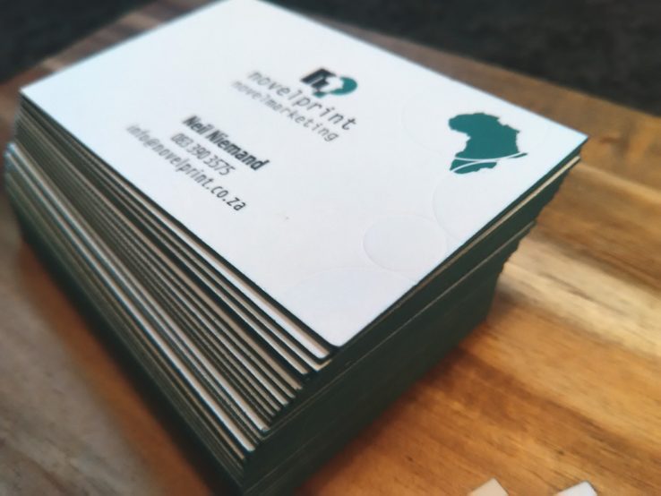 Super Premium Business Cards showing 600gsm thick business cards
