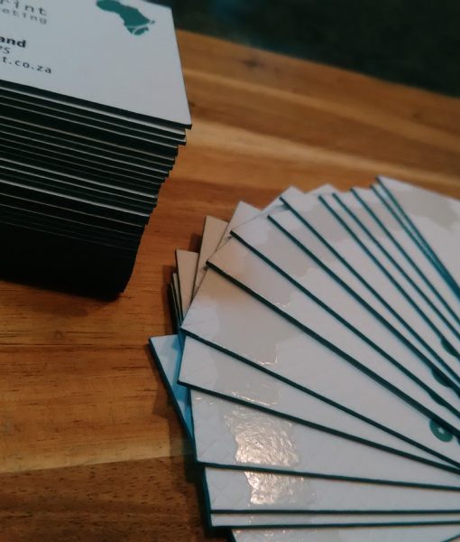 Showing UV printed business cards of our Luxury Business Cards