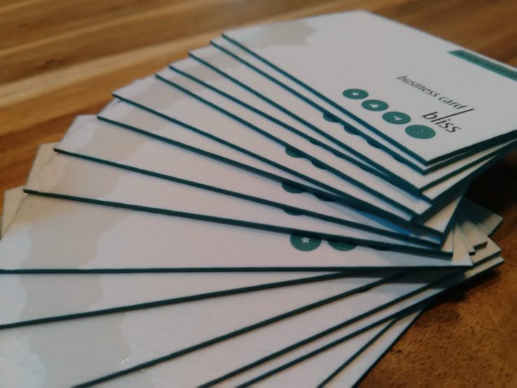 The Debossing of our Business Cards in our Super Premium Business Cards