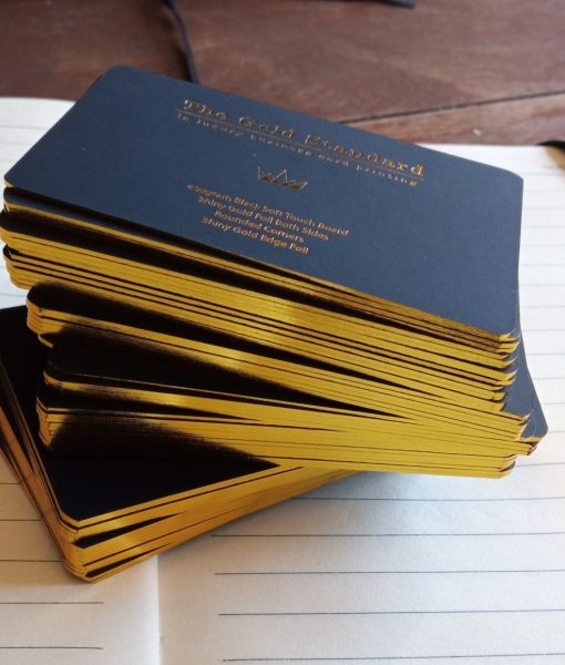 Luxury Business Card with Gold Edge Foil