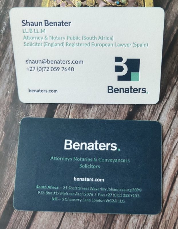 Novel Print Luxury Business Cards
