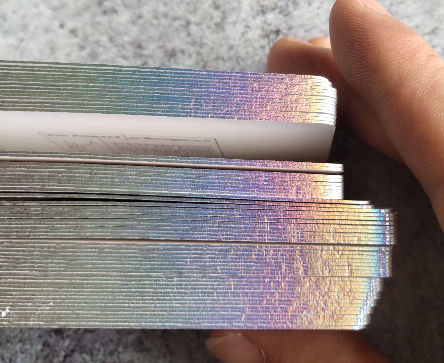 Hologram Silver Edge Foiling
