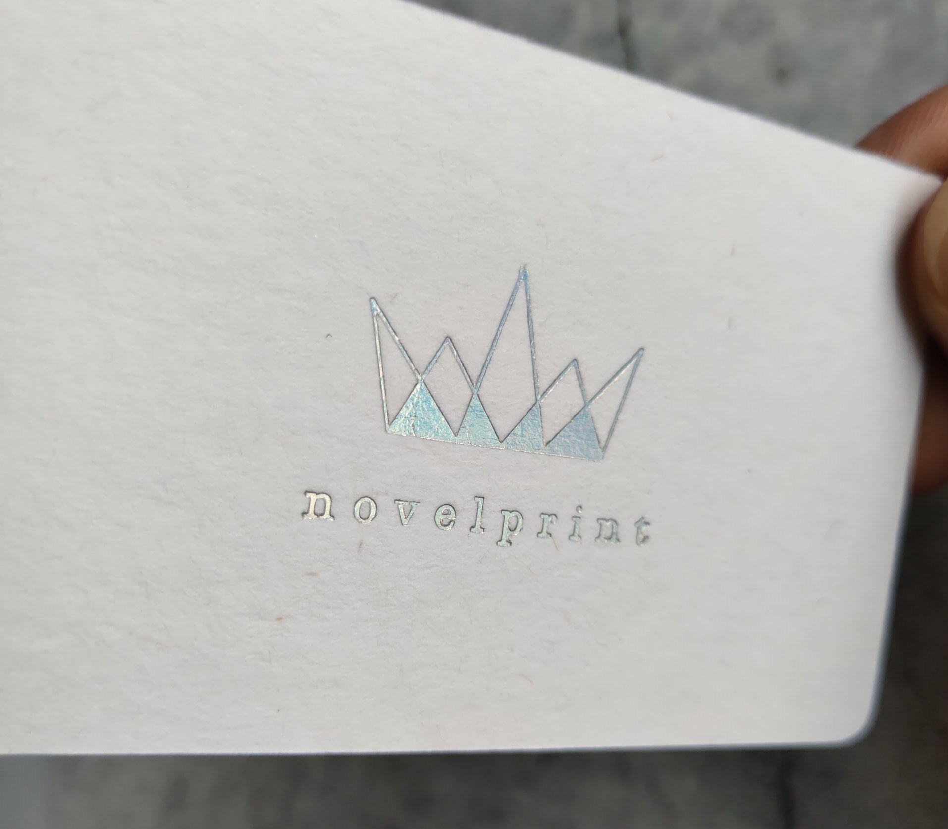 Silver Hologram Foil on a Thin Elegant Luxury Business Card