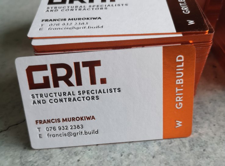 GRIT Bronze Foil Luxury Business Cards