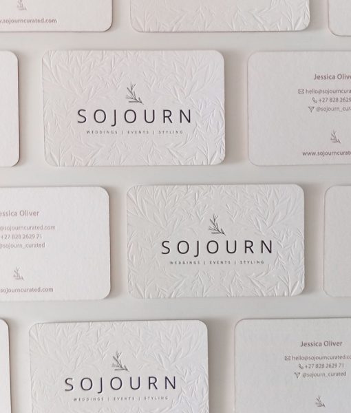 grid formation of the think luxury business cards for a wedding planner